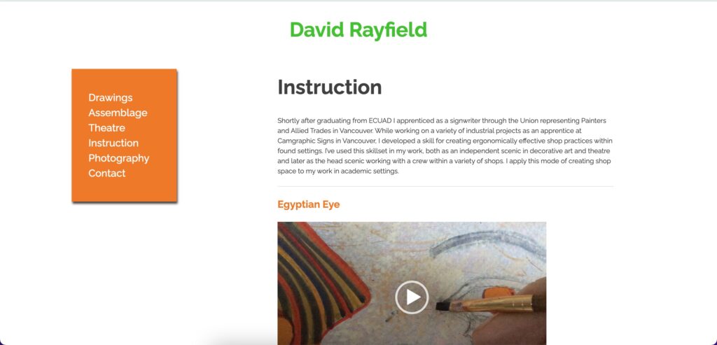 david's instruction page